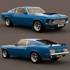 3D printable model – 1970s Ford Mustang