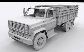3D printable model – Chevrolet C70 Dump Truck 1979