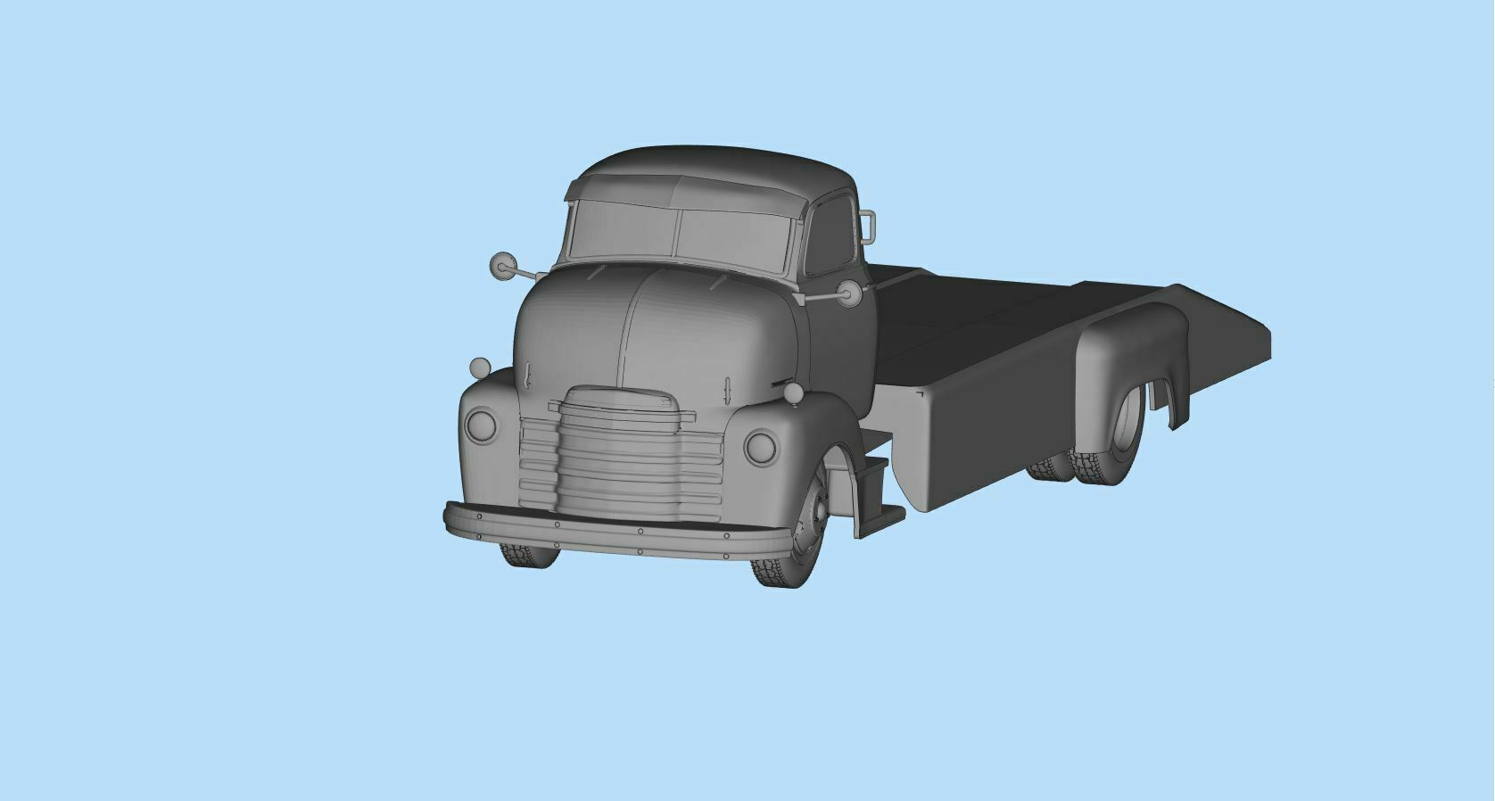 3D printable model – Chevrolet COE Flatbed Truck 1948
