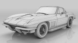 3D printable model – Chevrolet Corvette Stingray 1967