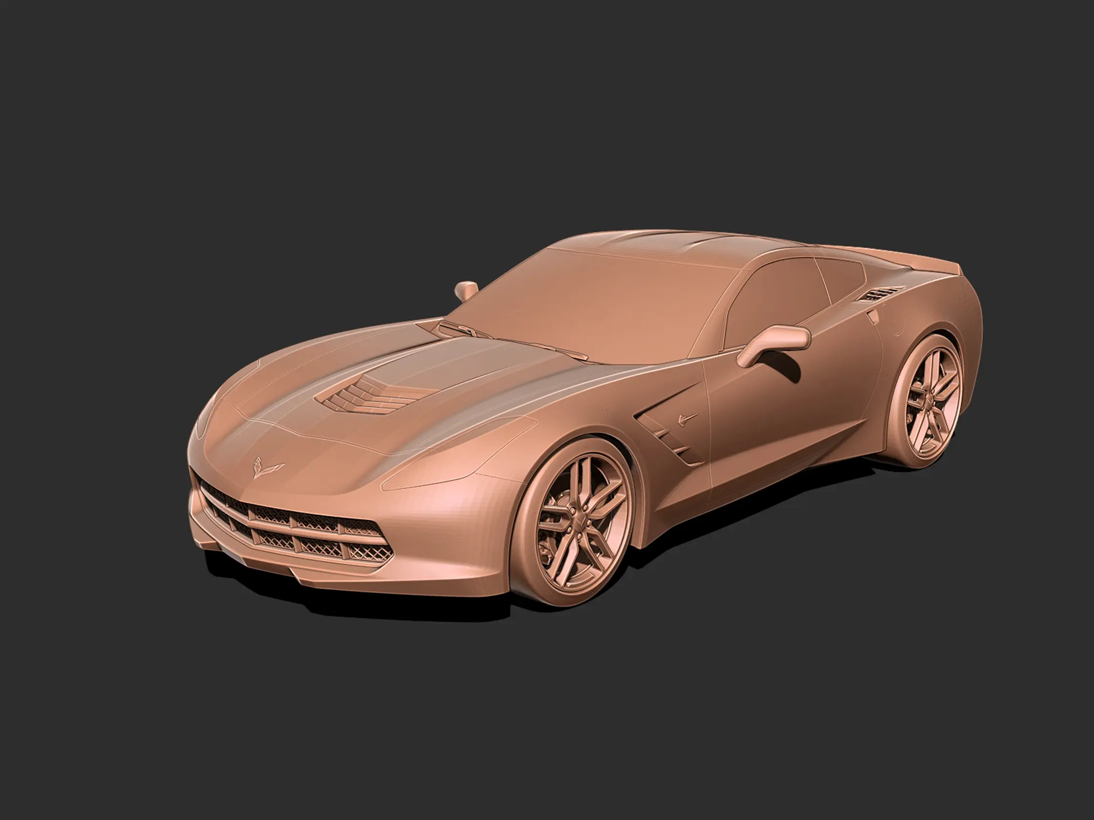 3D printable model – Corvette Stingray C7