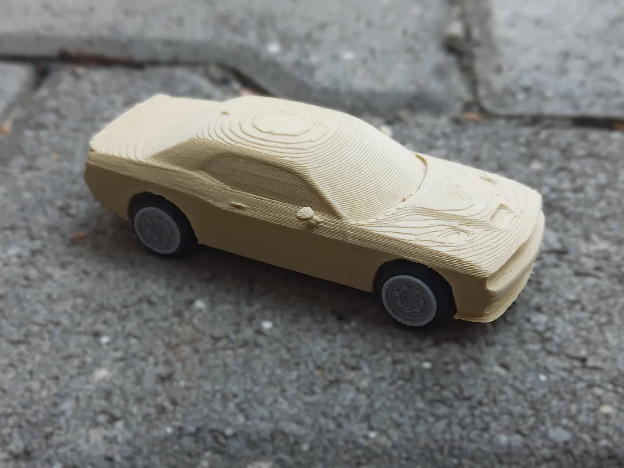 3D printable model – Dodge Challenger kit card model