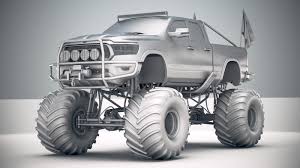 3D printable model – Dodge RAM 1500 Rebel 2019 Monster Truck