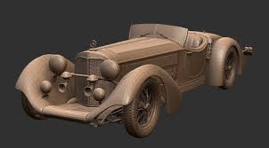 3D printable model – Mercedes-Benz SS Roadster