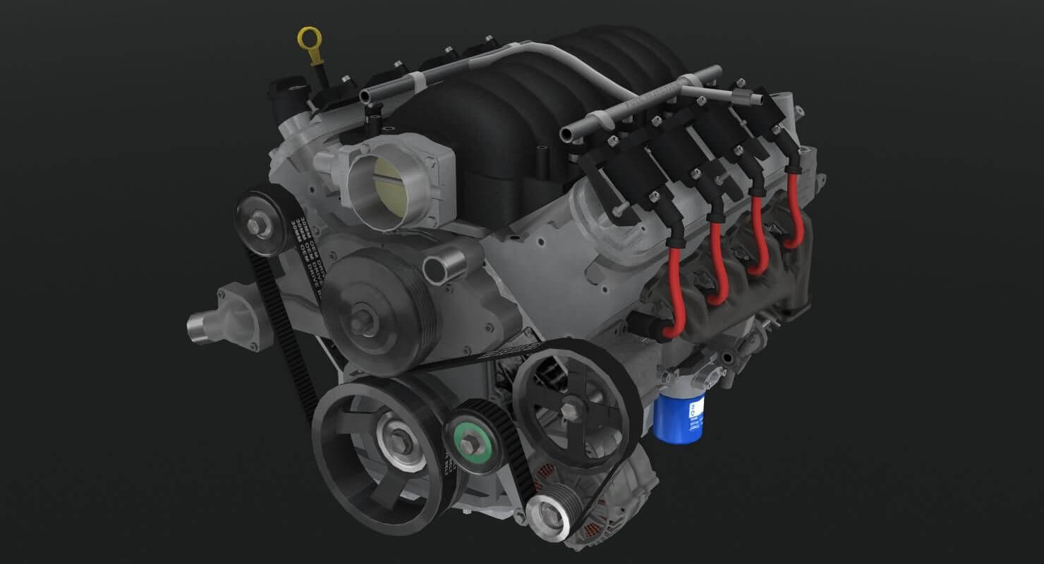 3D printable model – Motor chevrolet  LS3 6.2L