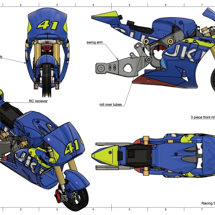 3D printable model – Suzuki GSX 2016 – Motogp RC